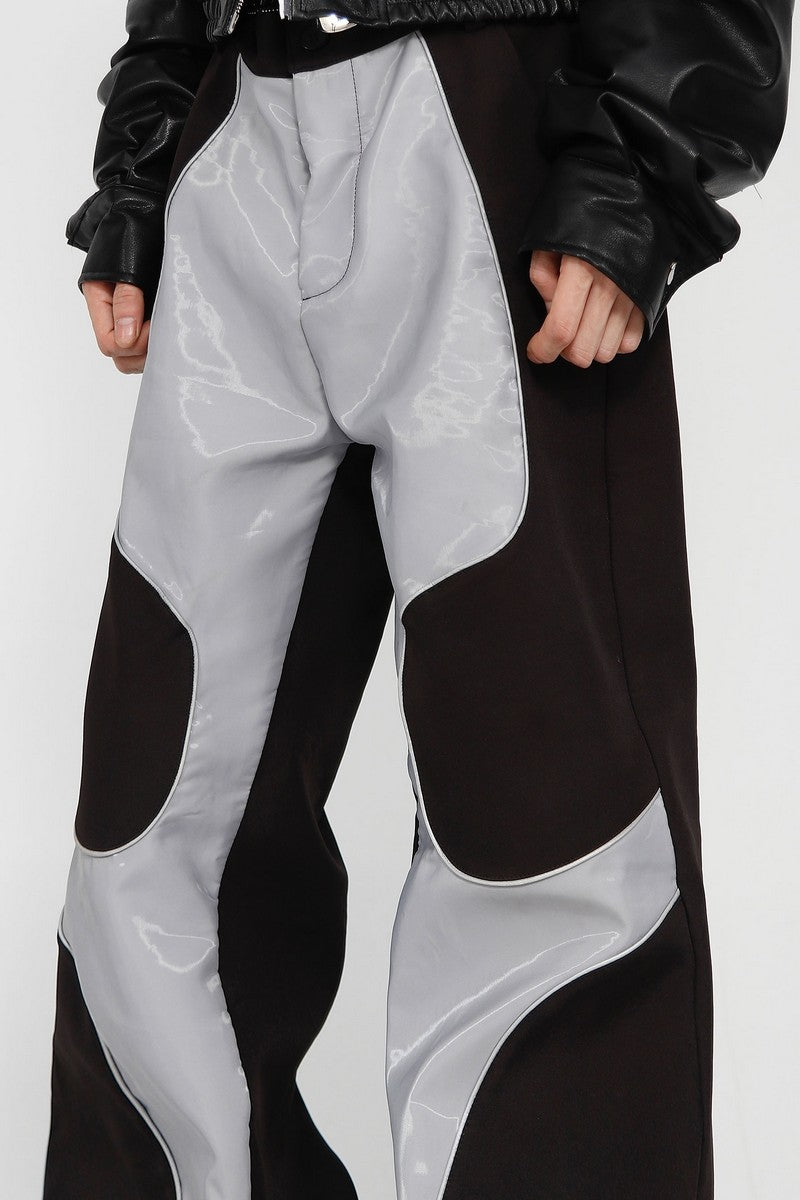 PU Leather Reflective Trousers
