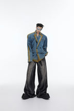 Flared Distressed Denim