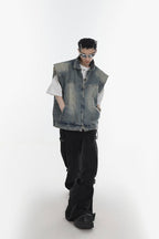 Washed Denim Vest