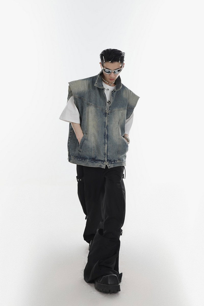 Washed Denim Vest