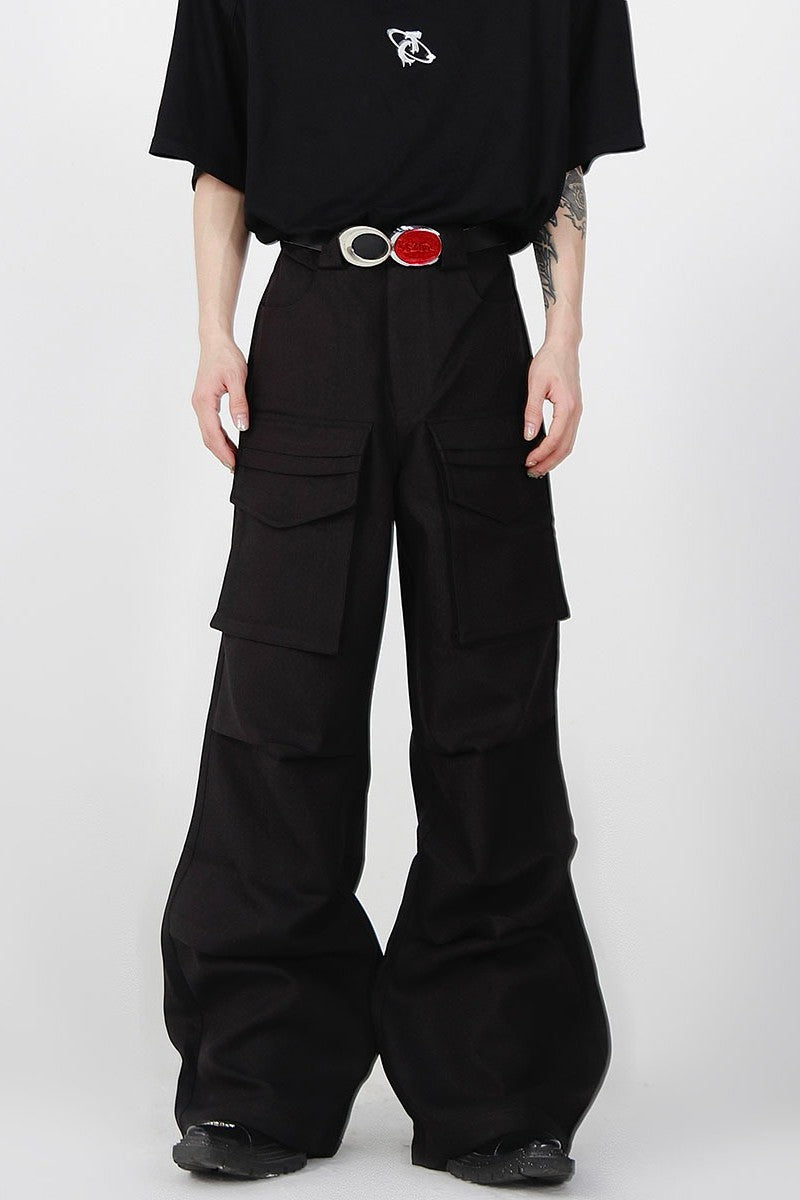 Pleated Straight Trousers