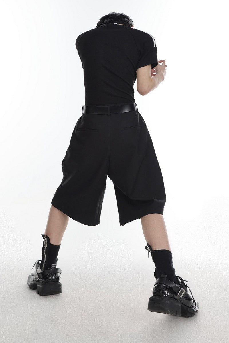 Zipper Loose Shorts