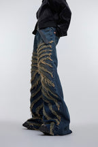 Destroyed Flared Denim