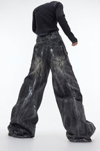 Flared Distressed Denim