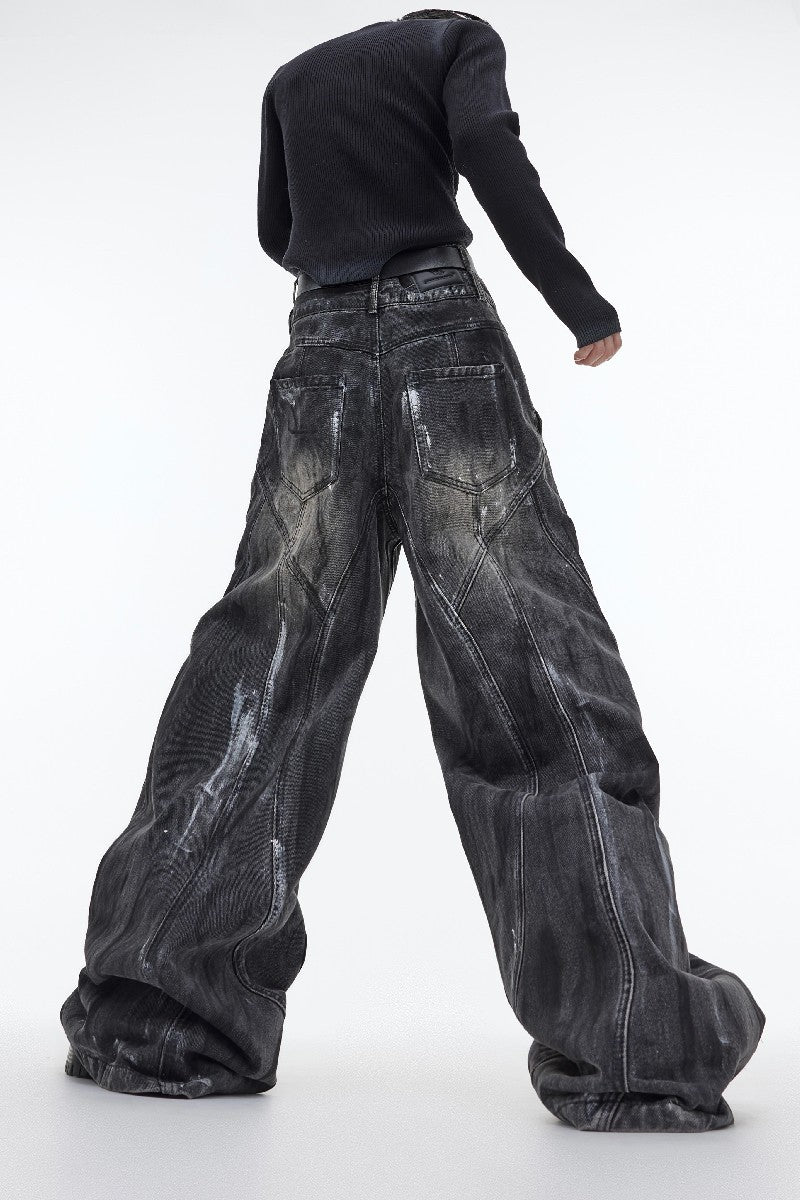Flared Distressed Denim