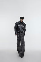 Flared Moto Denim