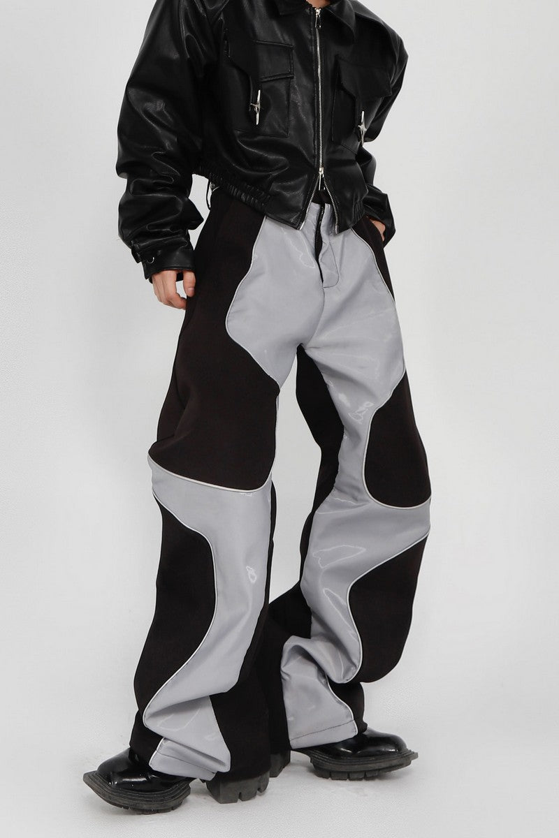 PU Leather Reflective Trousers