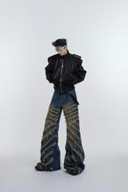 Destroyed Flared Denim