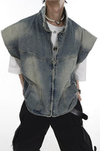 Washed Denim Vest