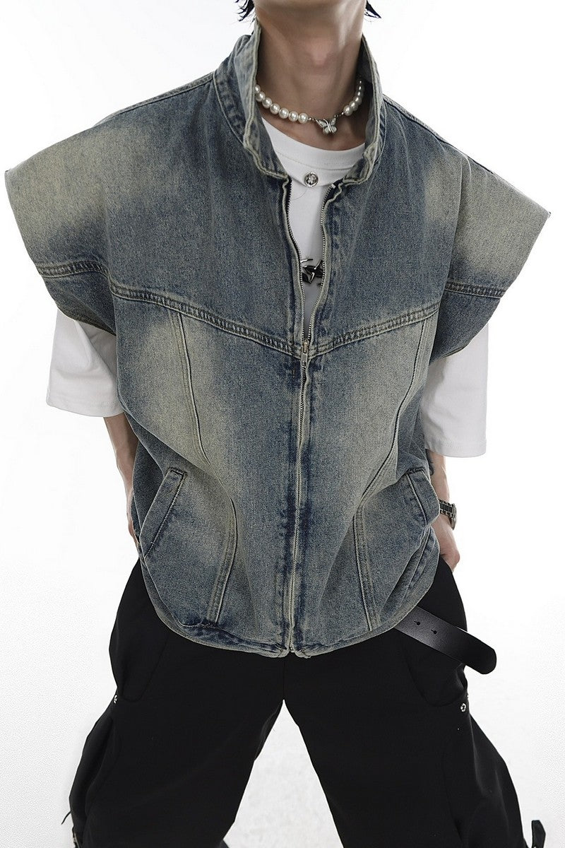 Washed Denim Vest