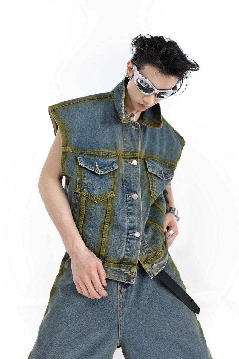 Hand Painted Denim Vest