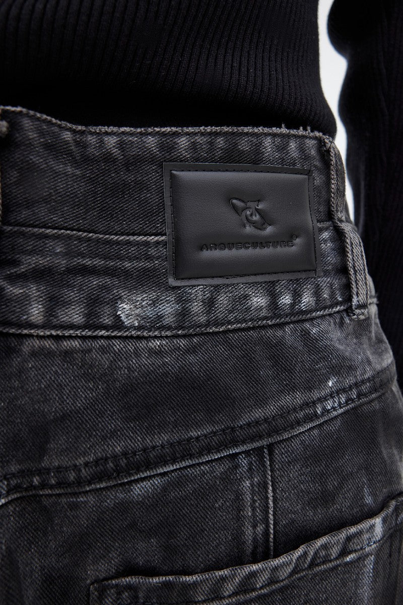 Flared Distressed Denim