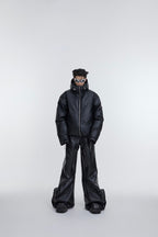 PU Leather Puffer Jacket