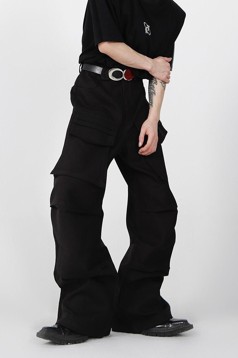 Pleated Straight Trousers