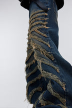 Destroyed Flared Denim