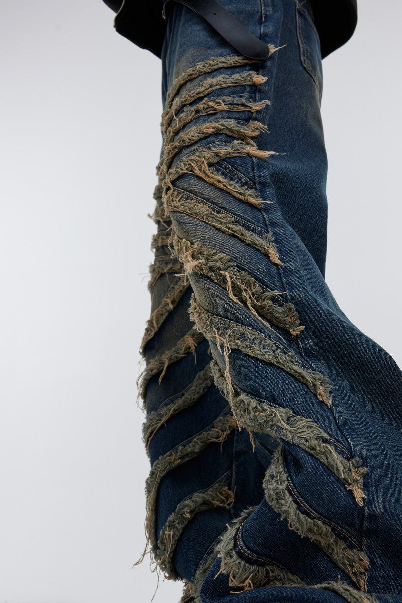 Destroyed Flared Denim