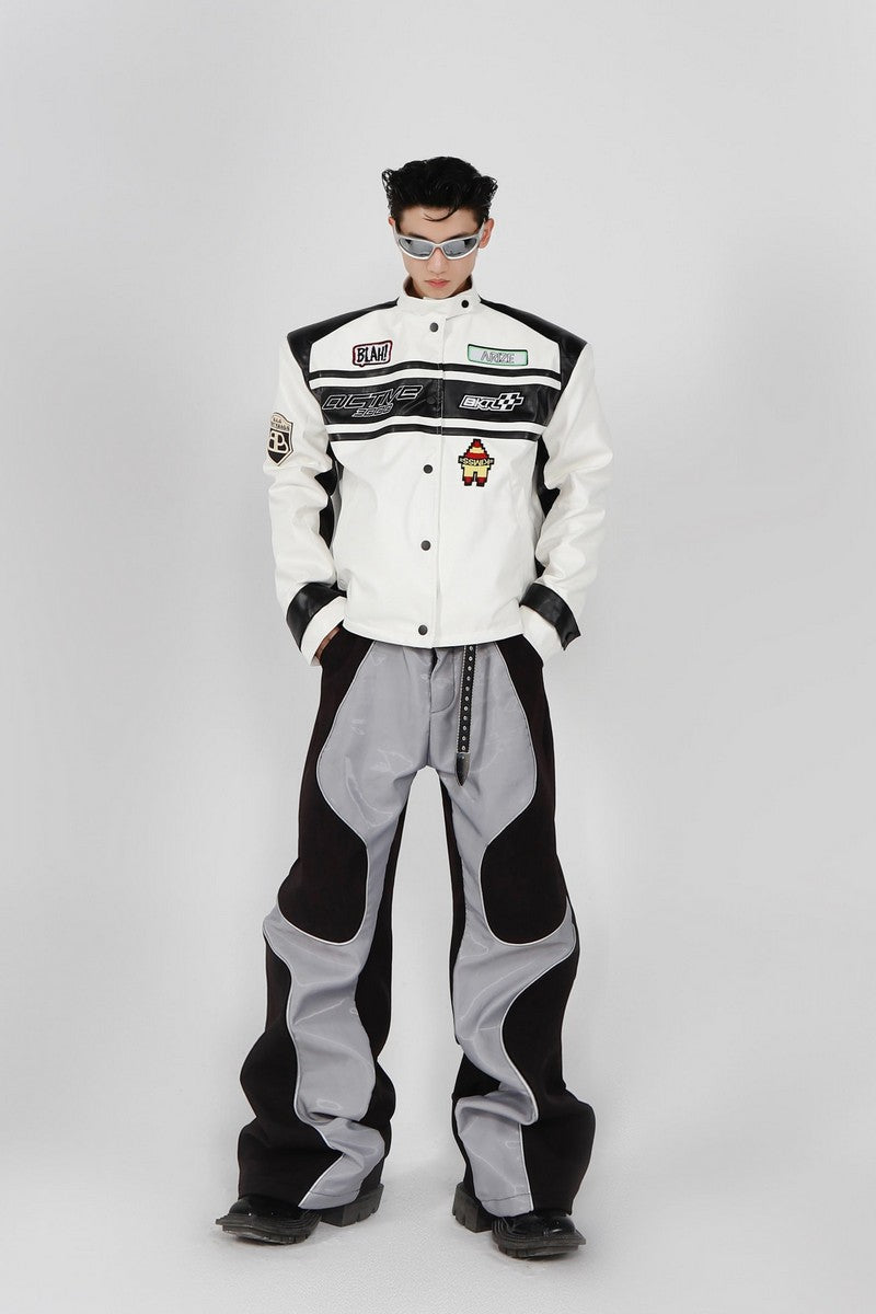 PU Leather Reflective Trousers