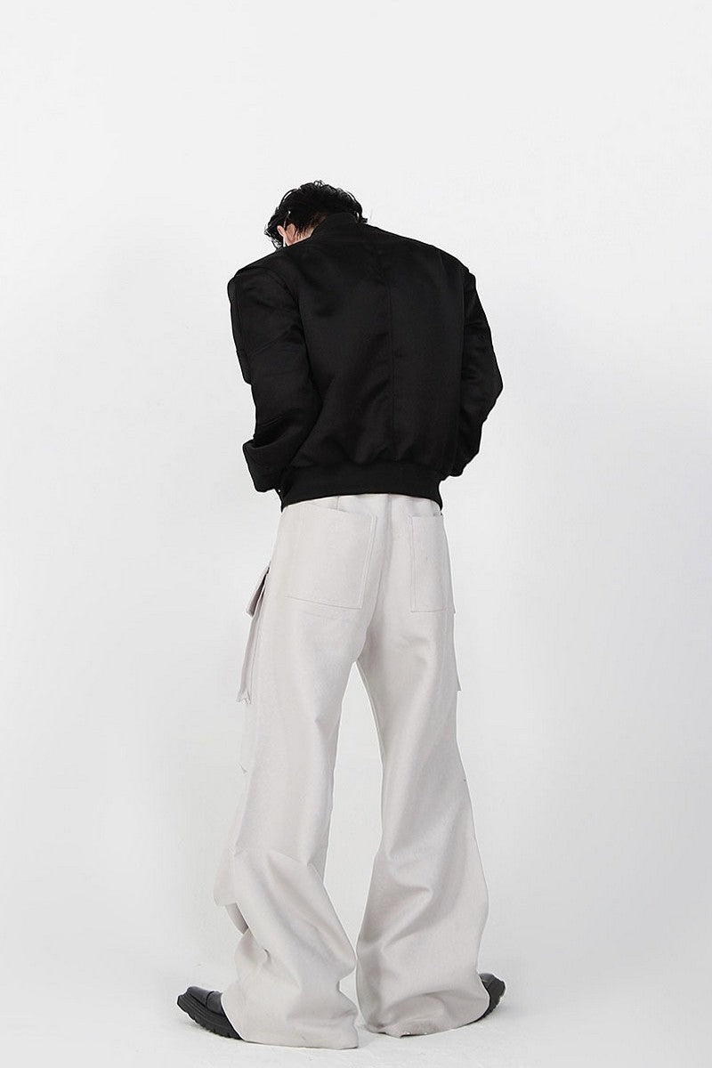 Pleated Straight Trousers