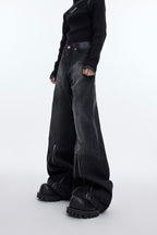 Zip Flared Jeans